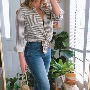 🔥SOLD OUT Madewell Tie-Front Stripe Shirt